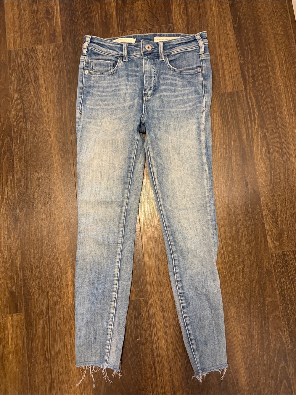 Pilcro by Anthropologie ultra high rise skinny 27 petite